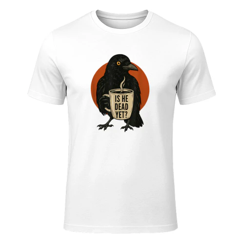 is He Vintage Dead Yet Dark Crow Raven Bird Humor Retro shirt 