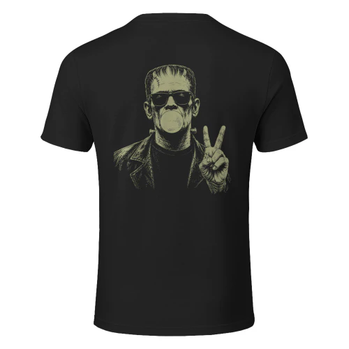 Vintage 90s Frankenstein Blowing Bubblegum Heart Sunglasses T-Shirt