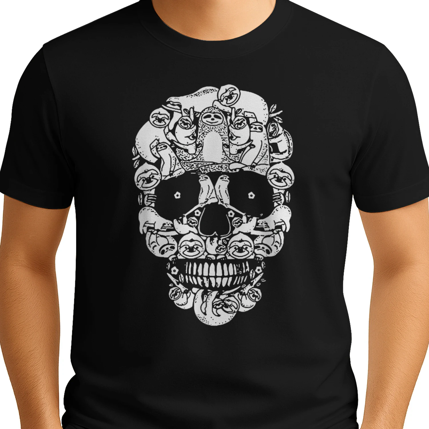 Funny Sloth Skull T-shirt 