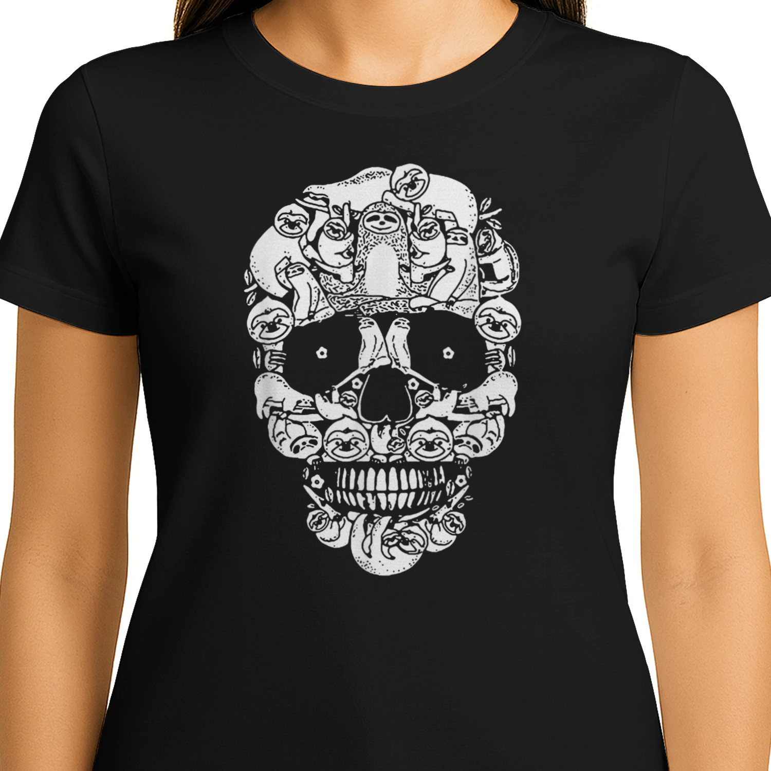 Funny Sloth Skull T-shirt 