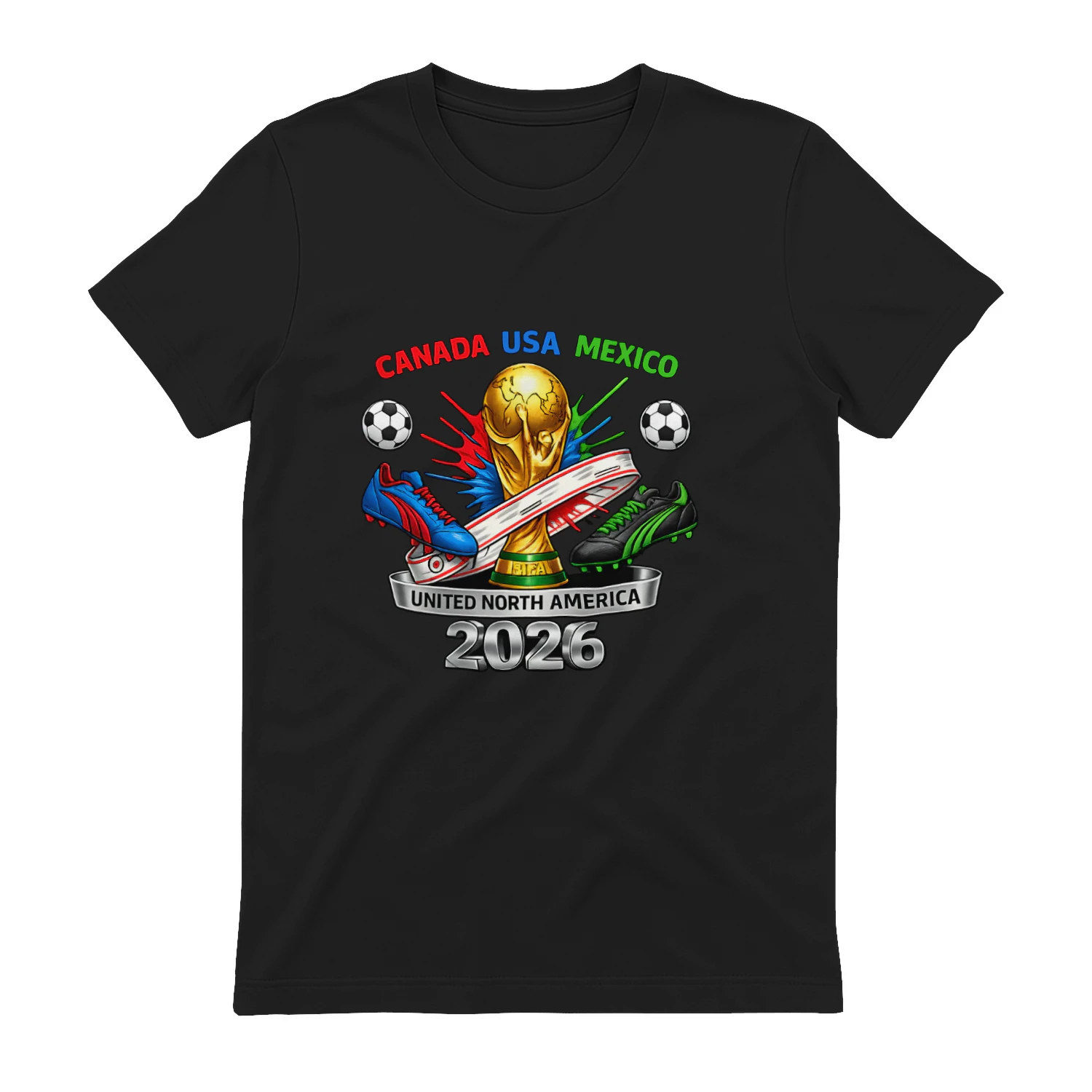2026 North America Soccer Championship T-Shirt | Canada USA Mexico Football Fan Tee