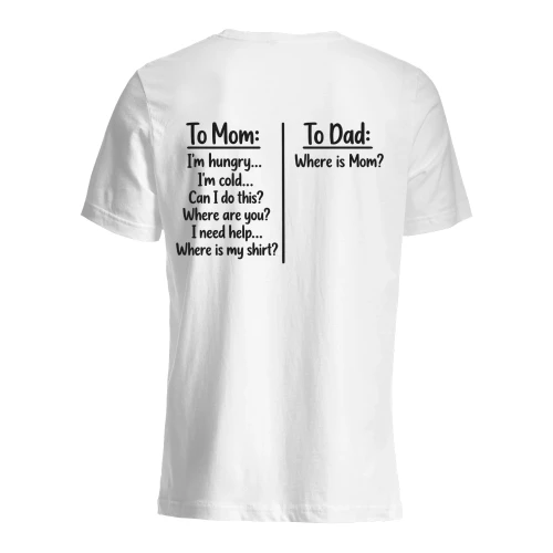 Funny Mom Life vs Dad Life Quote Design
