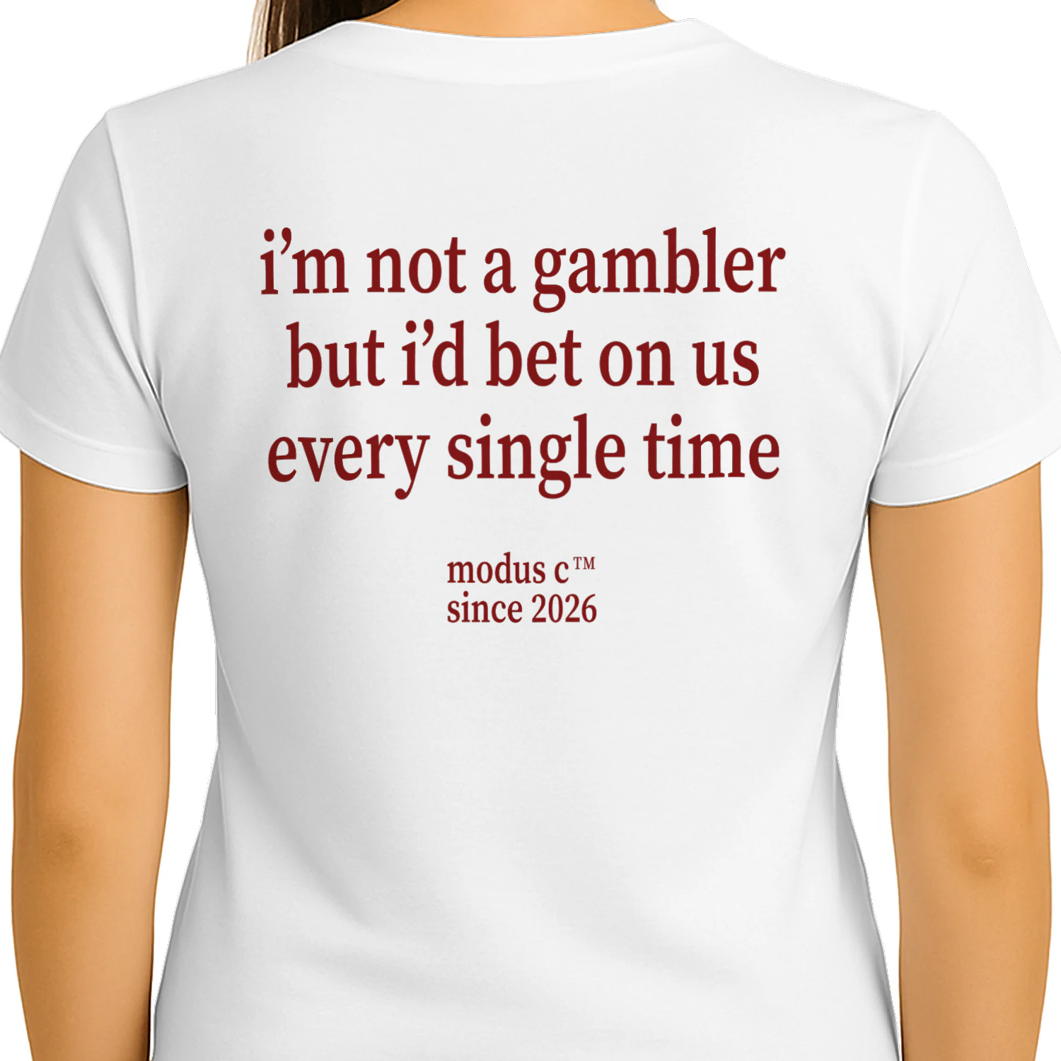 I'm Not A Gambler But I'd Bet On Us Romantic Quote Classic Unisex T-shirt