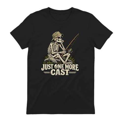 Just One More Cast Skeleton Fishing T-Shirt