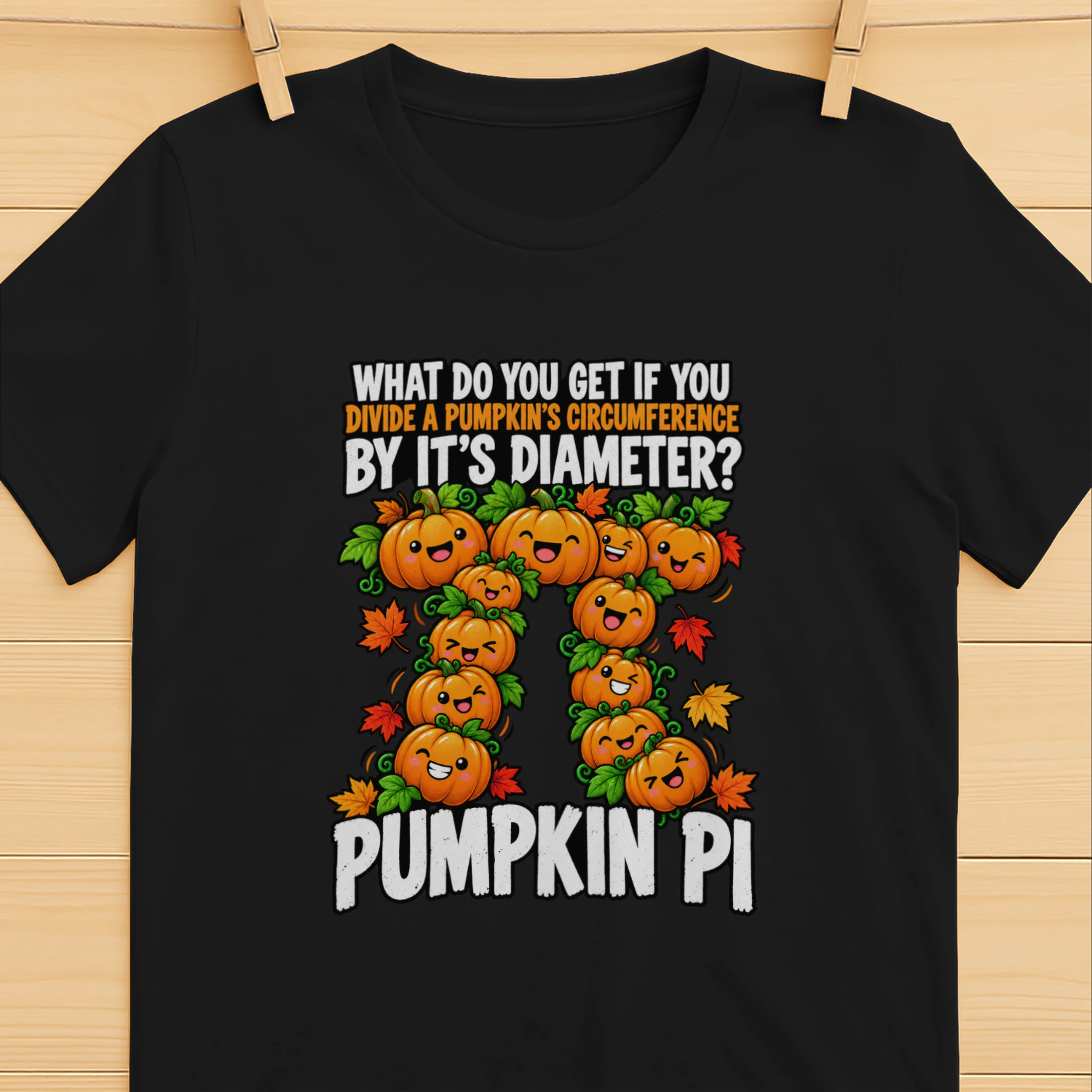 Pumpkin Pi Funny Math Teacher Thanksgiving T-Shirt