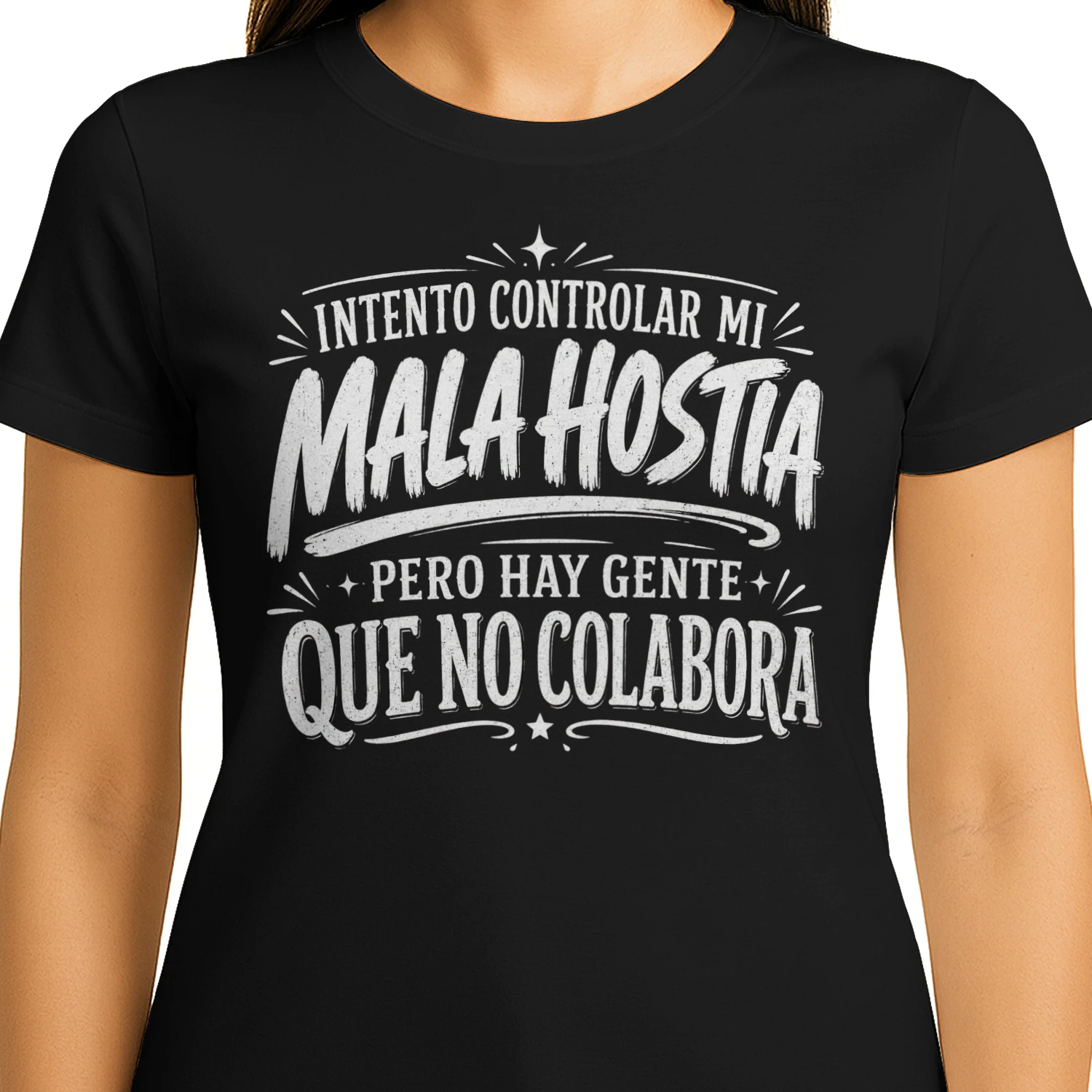 Camiseta Mala Hostia – Humor Sarcástico en Español