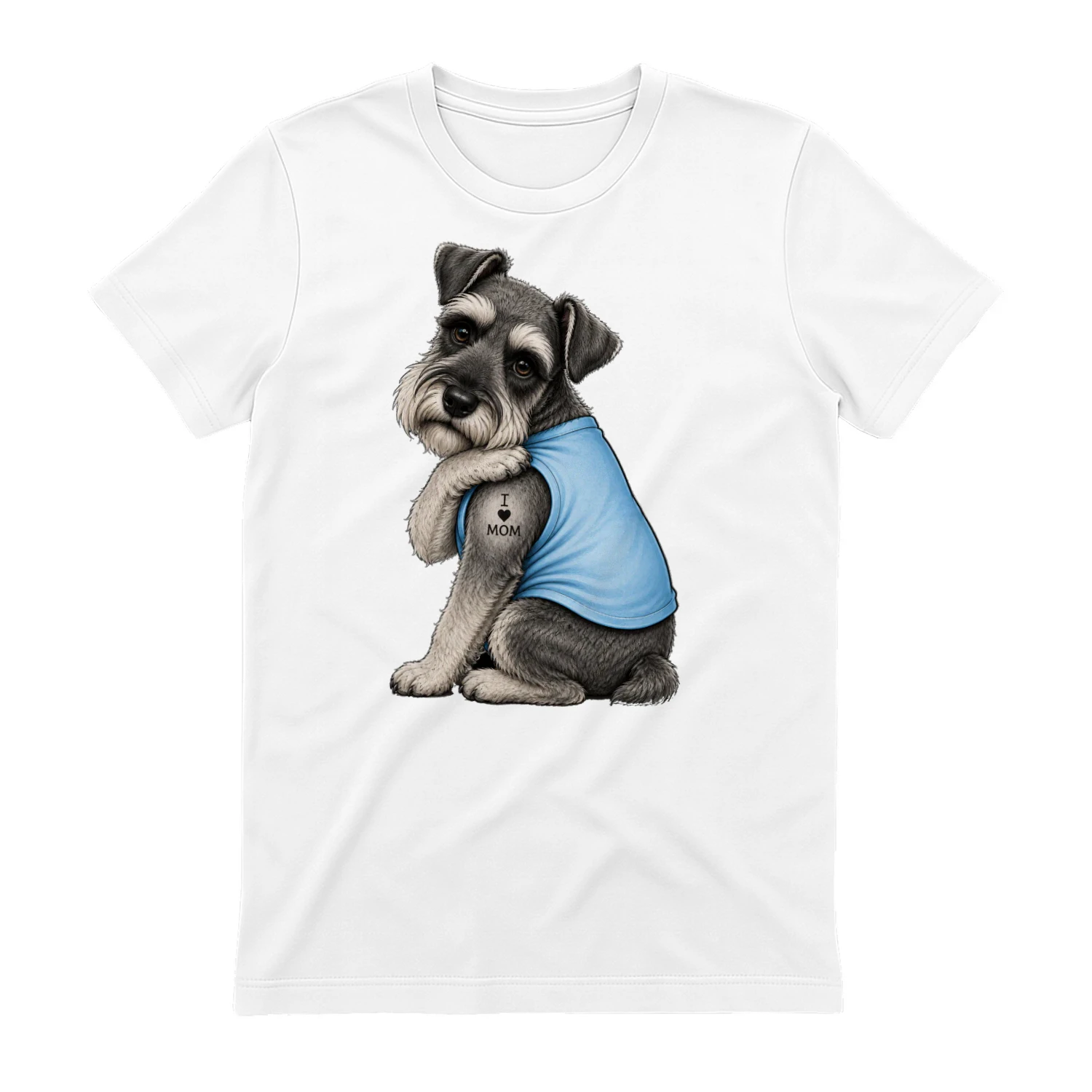 Schnauzer I Love Mom Tattoo