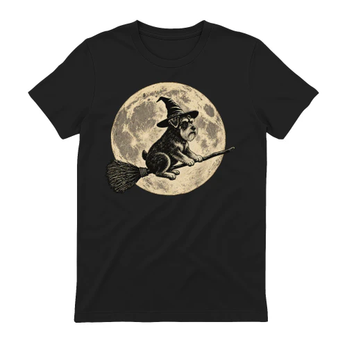 Witchy Schnauzer Moon Engraving
