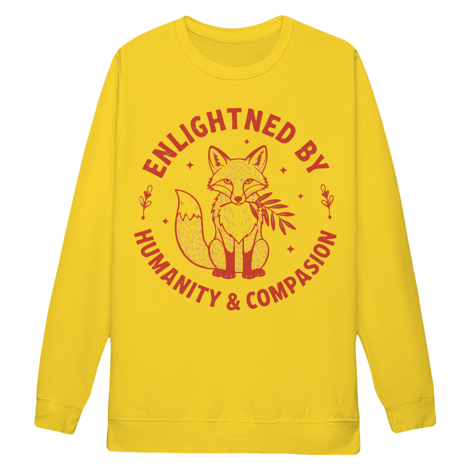 Enlightened by Humanity & Compassion - Fox Emblem Design