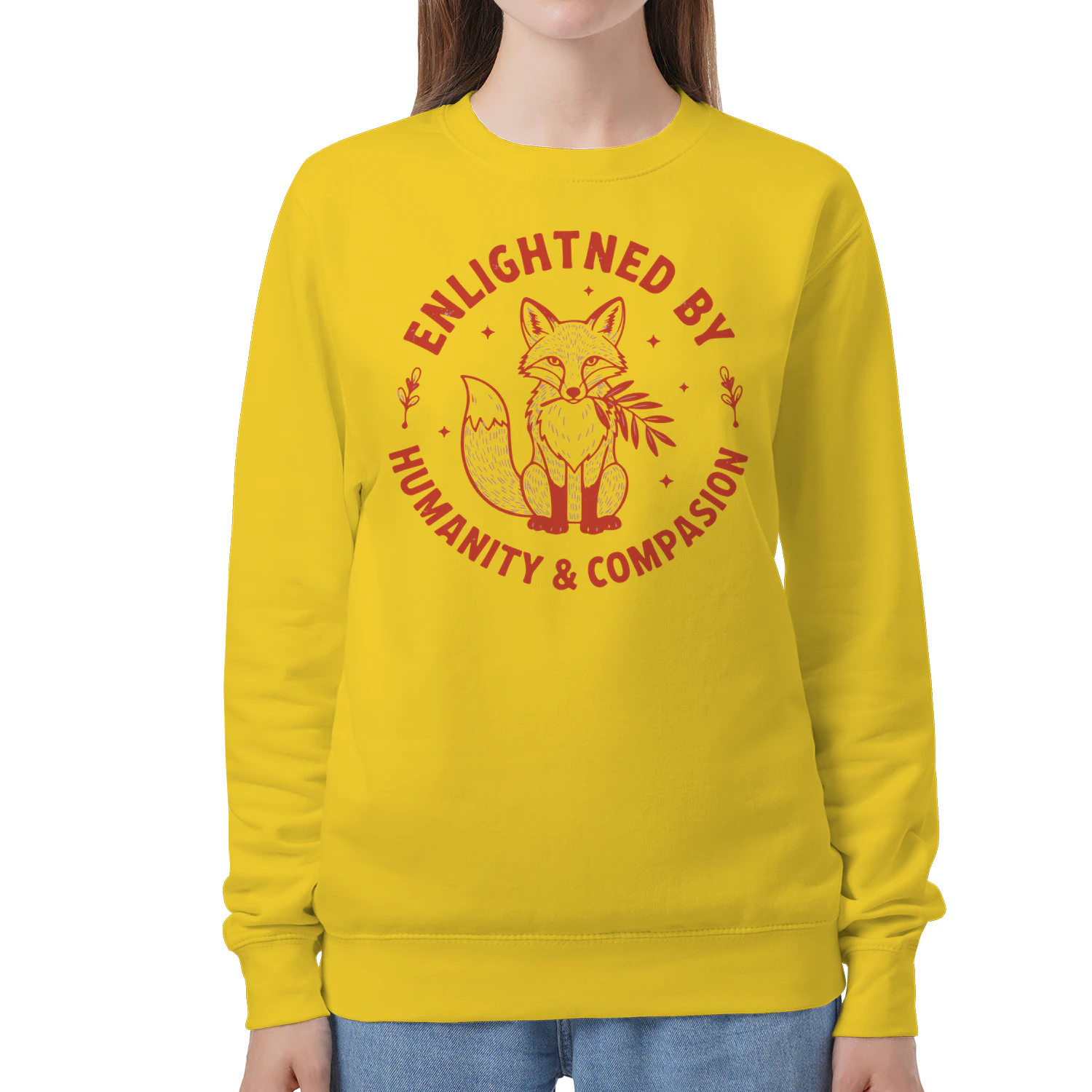 Enlightened by Humanity & Compassion - Fox Emblem Design