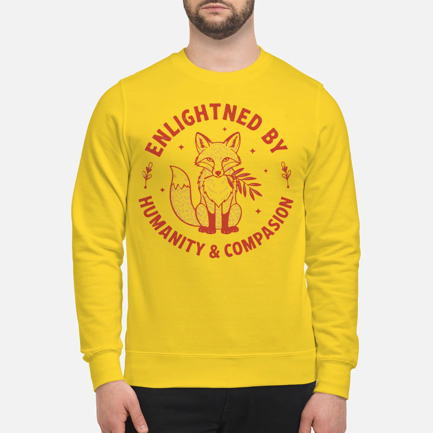 Enlightened by Humanity & Compassion - Fox Emblem Design