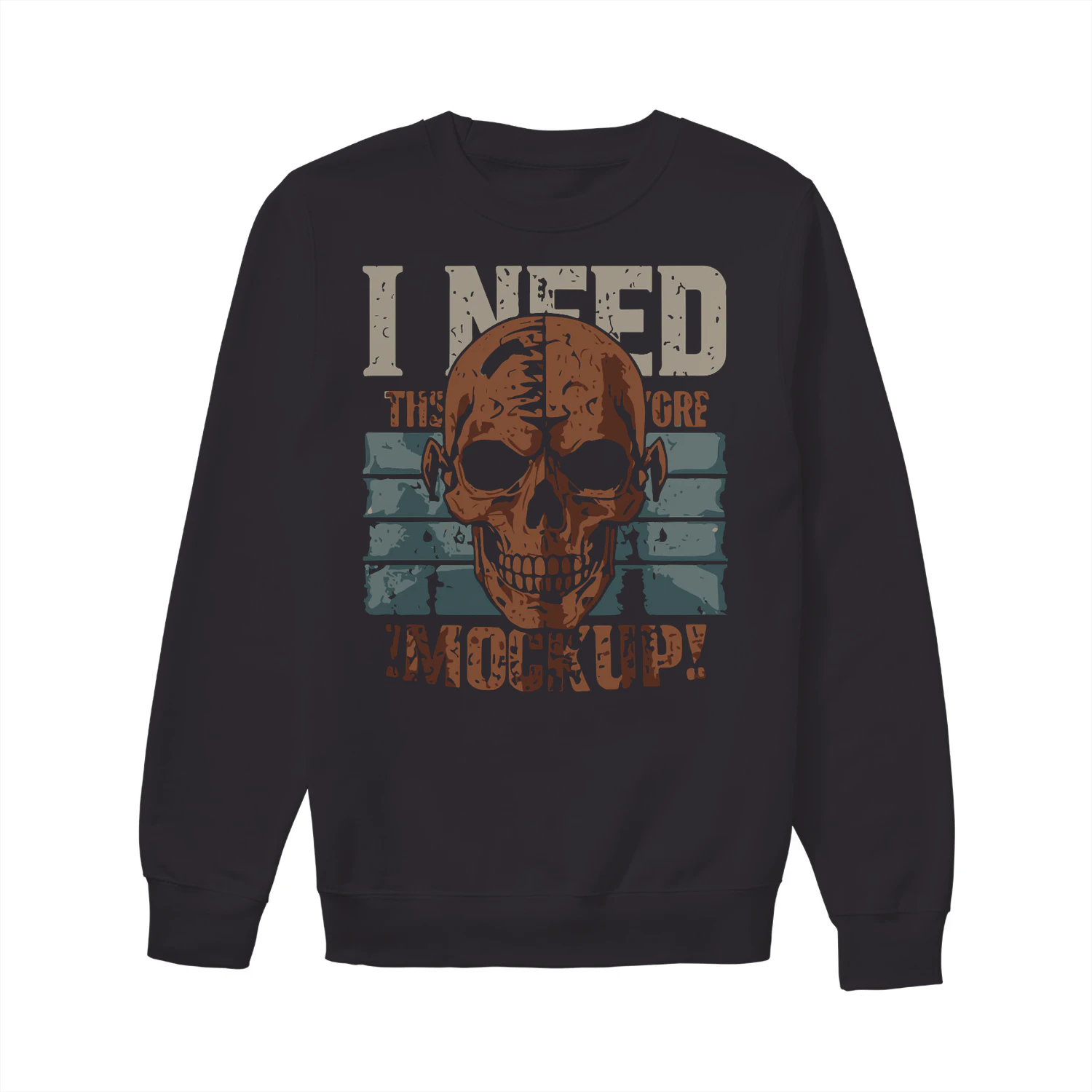 I Need Makeup Vintage Skull Sweatshirt