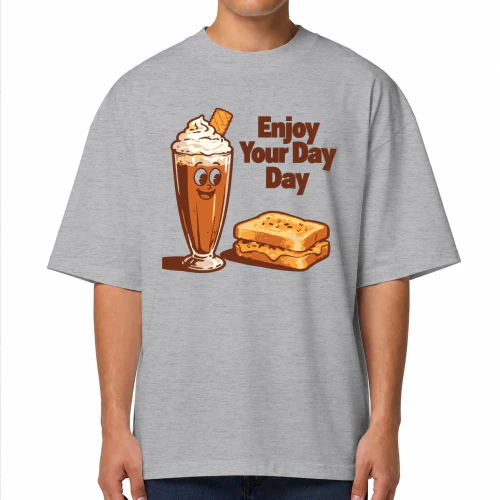 Enjoy Your Day Day – Funny Milkshake & Grilled Cheese Tee
