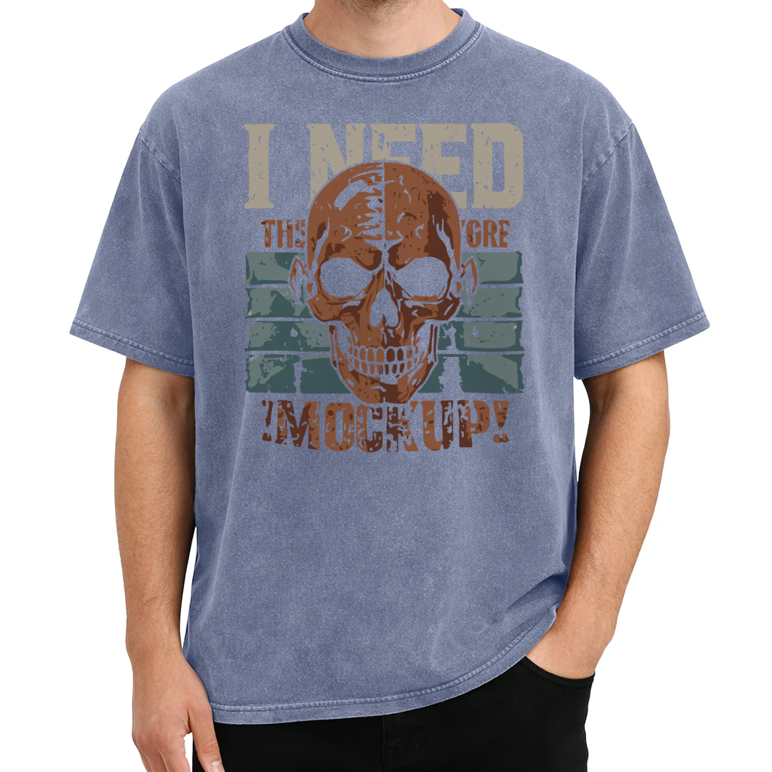 Vintage Skull Graphic Design – Retro Distressed Streetwear Print
