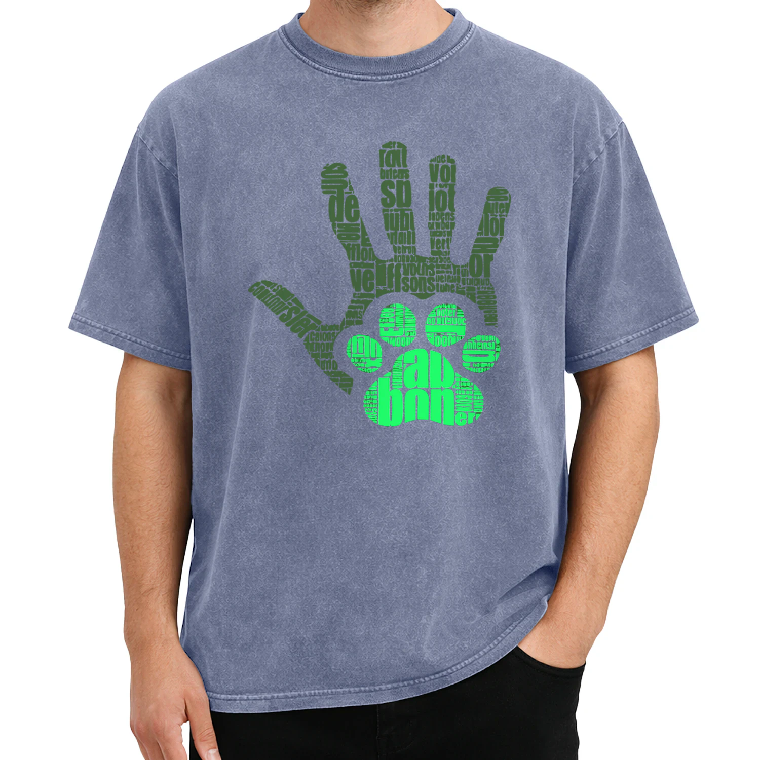 Paw Print Hand Word Cloud