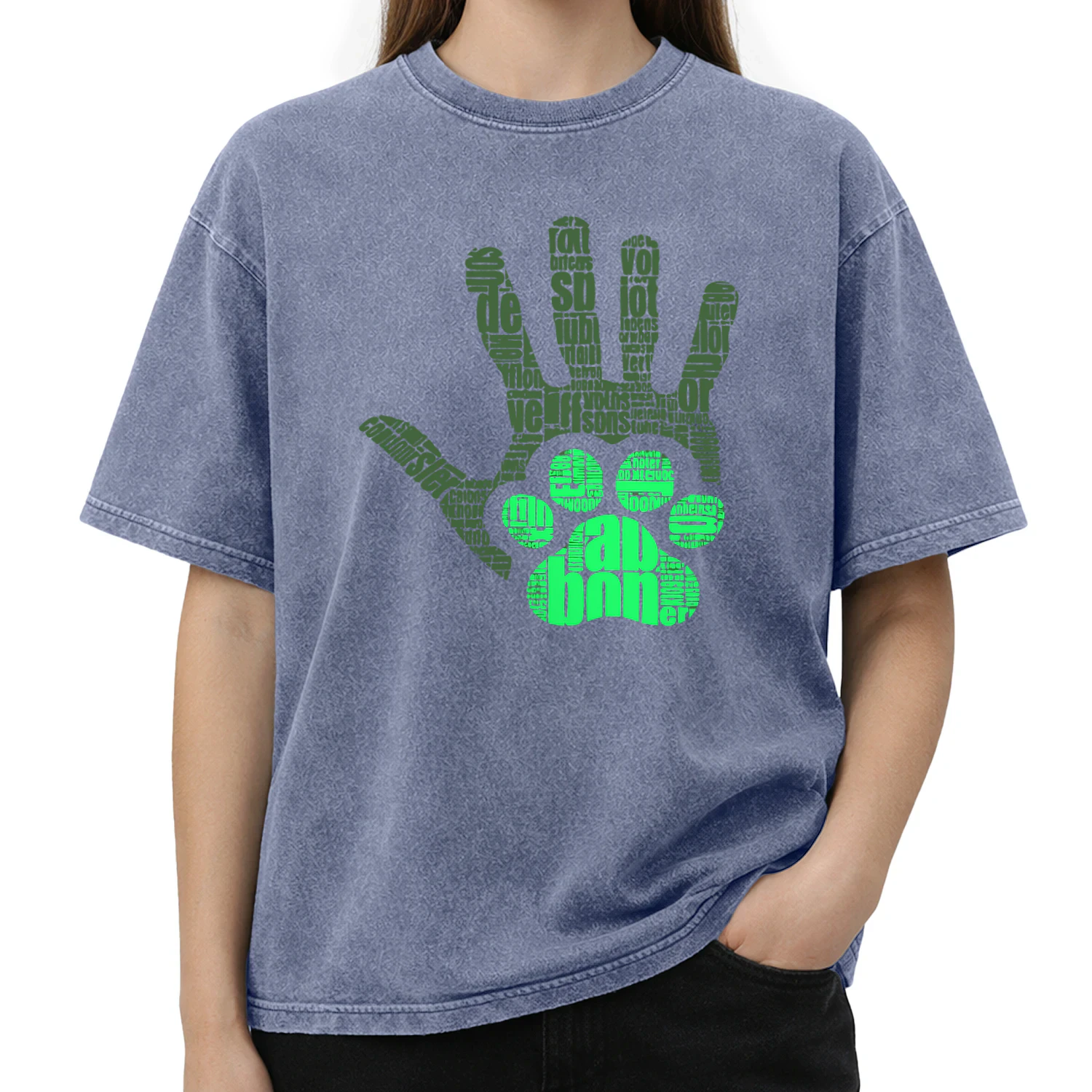 Paw Print Hand Word Cloud