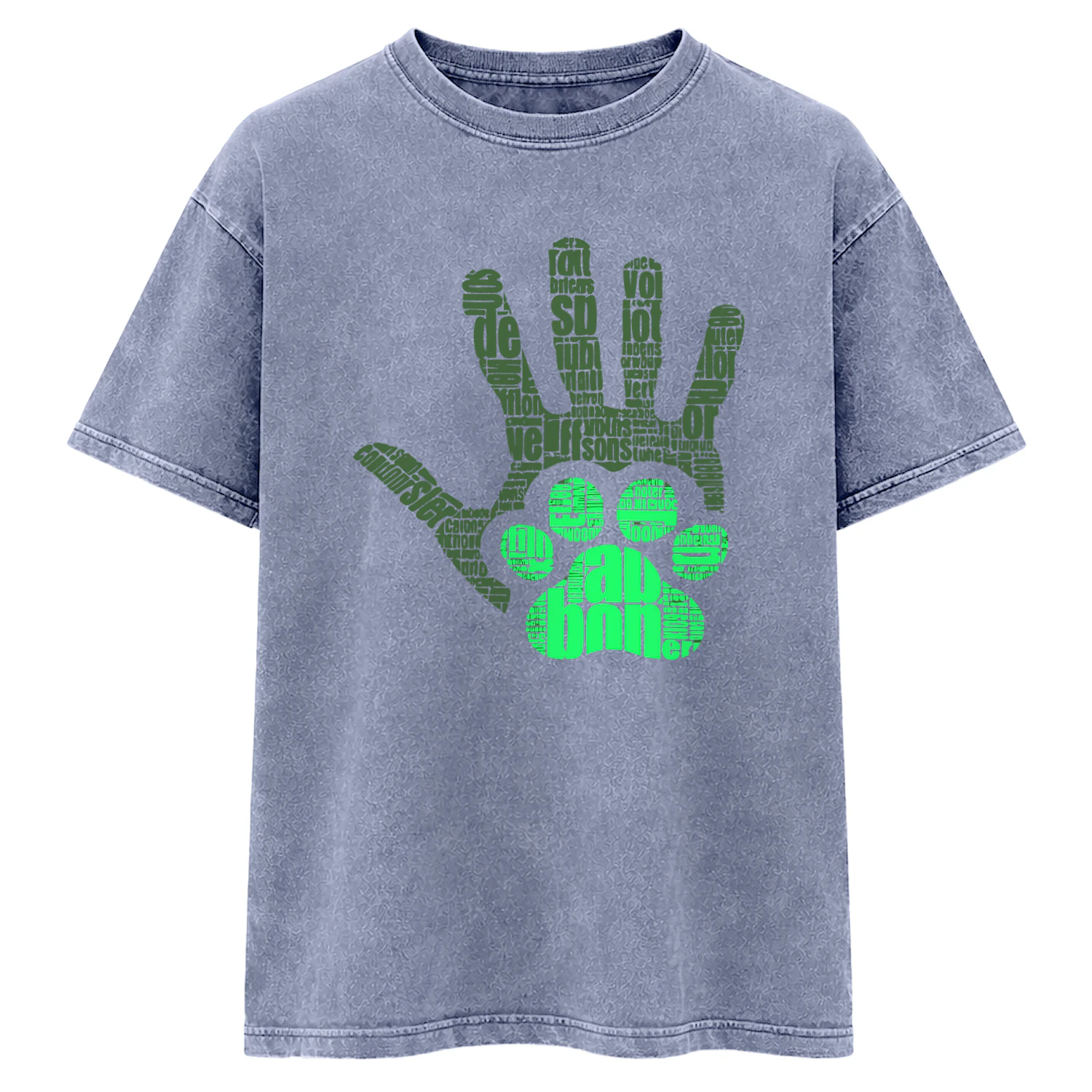 Paw Print Hand Word Cloud