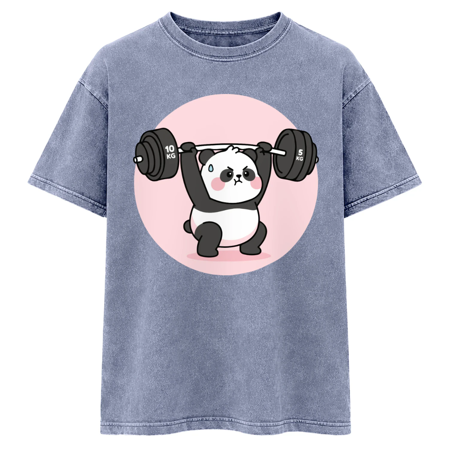 Panda Lifting Barbell Funny Gym