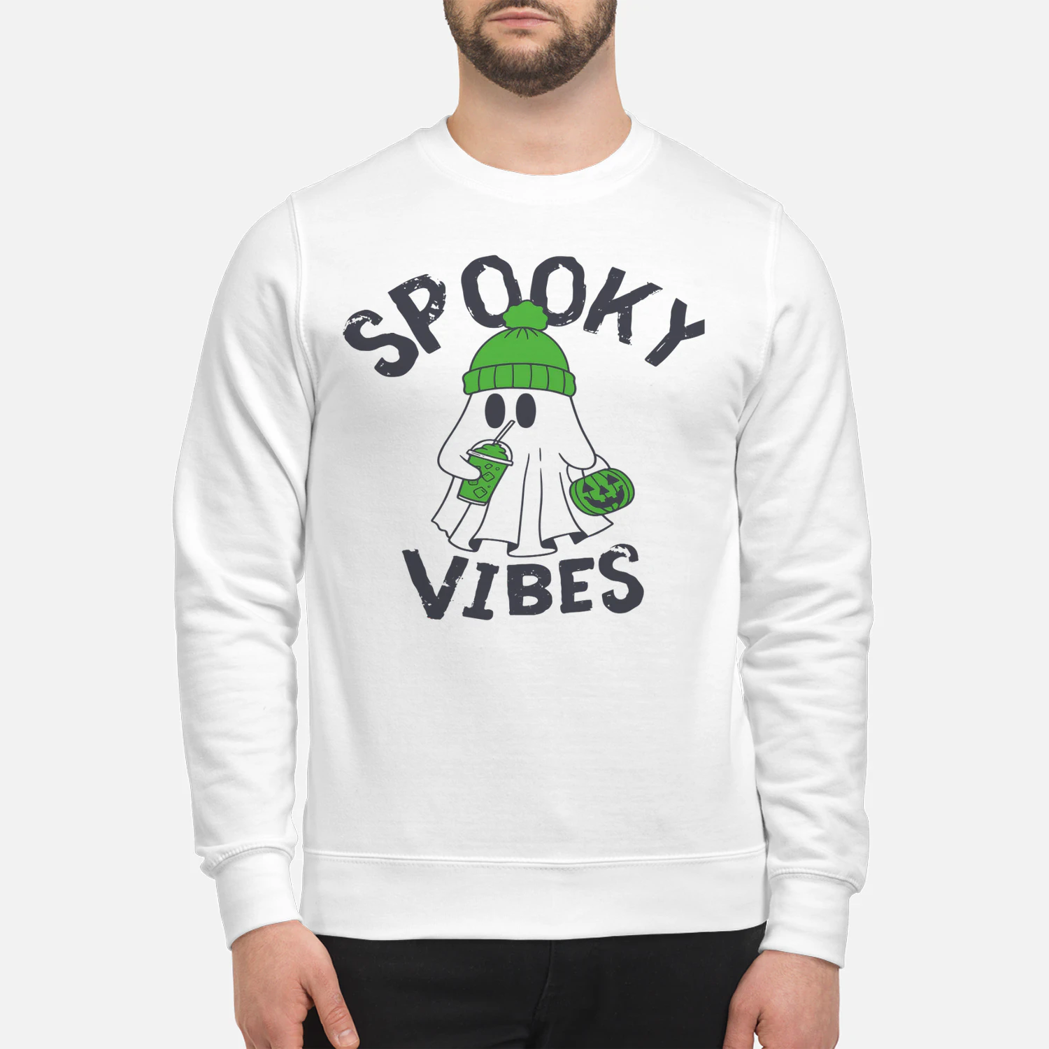 Spooky Vibes Ghost Sweatshirt
