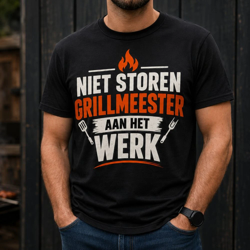 Niet Storen – Grillmeester Aan Het Werk | Grappig BBQ T-Shirt