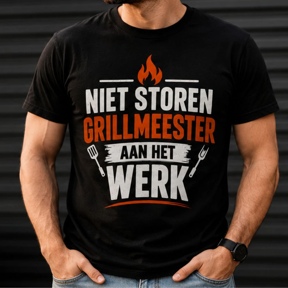 Niet Storen – Grillmeester Aan Het Werk | Grappig BBQ T-Shirt