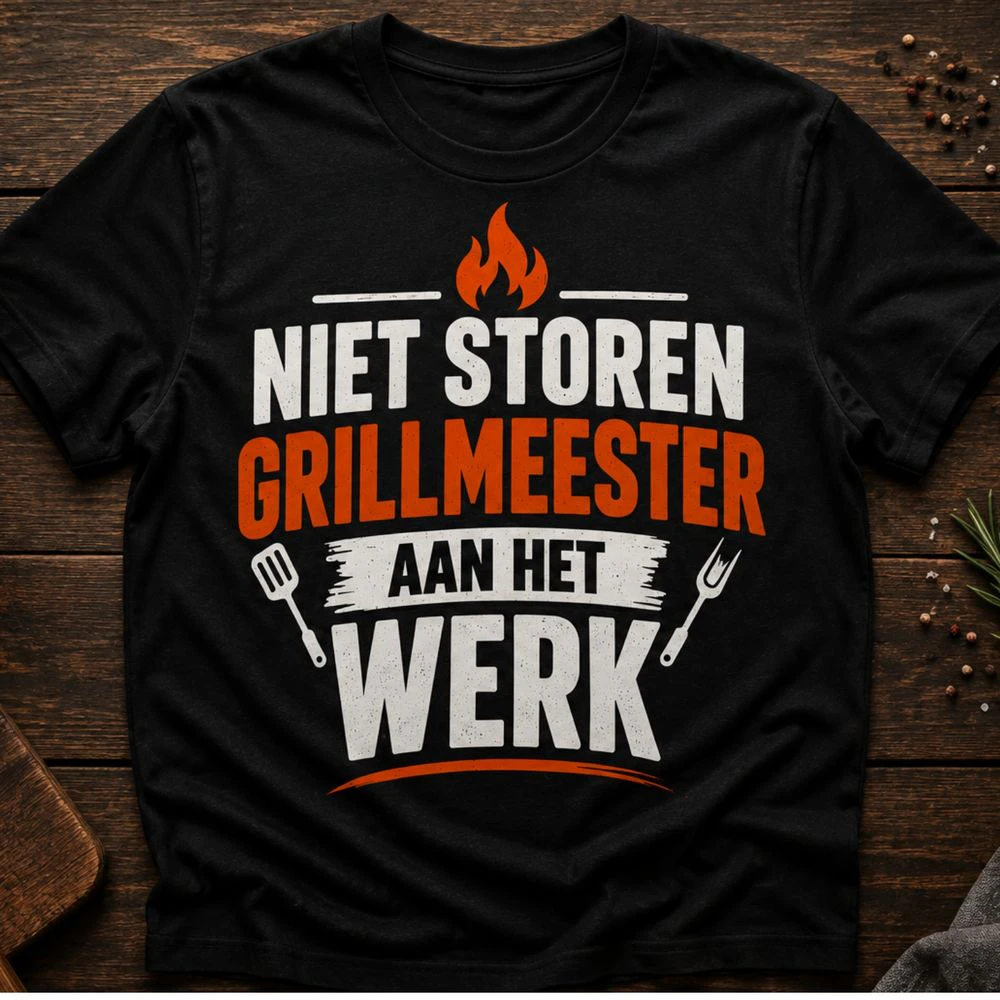 Niet Storen – Grillmeester Aan Het Werk | Grappig BBQ T-Shirt