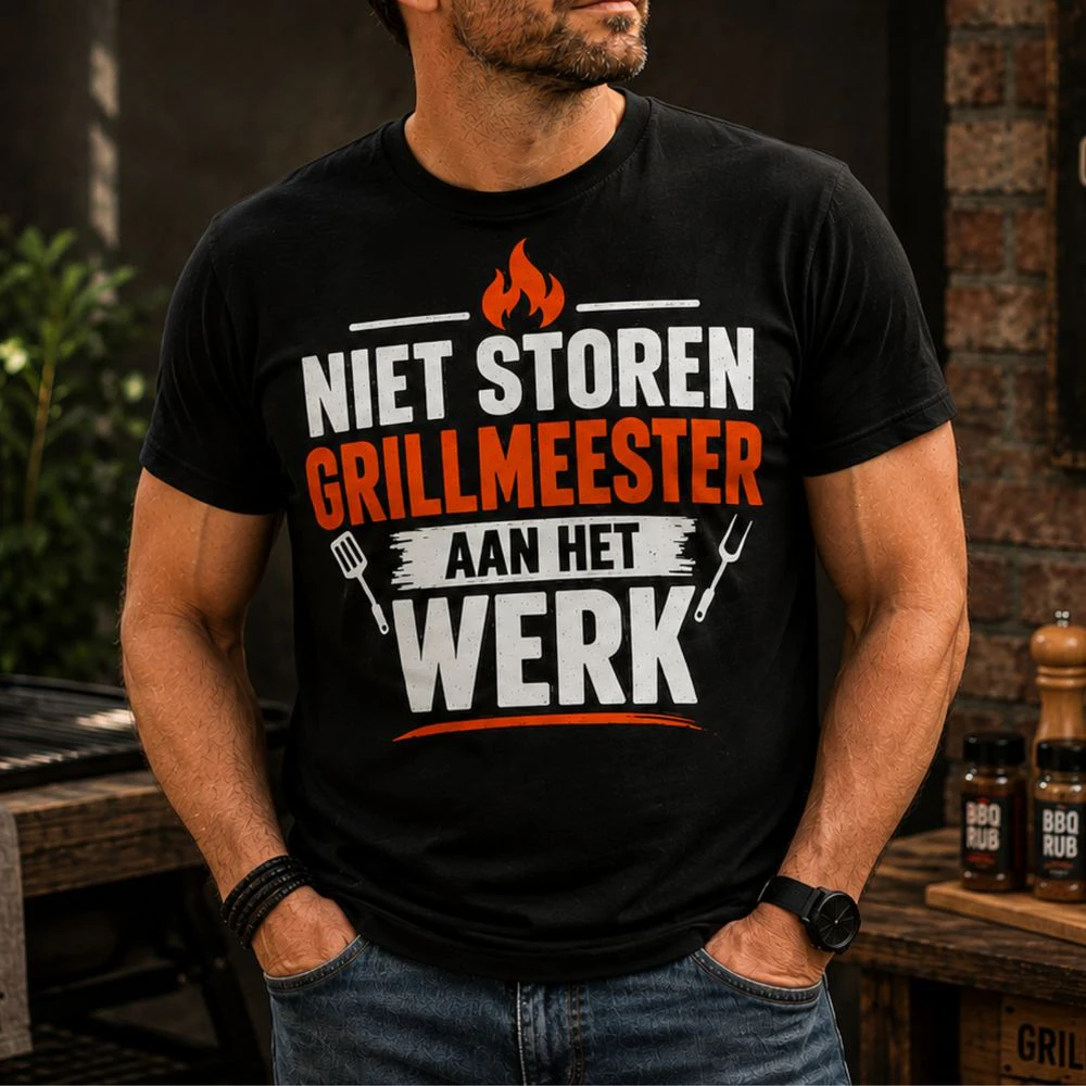 Niet Storen – Grillmeester Aan Het Werk | Grappig BBQ T-Shirt