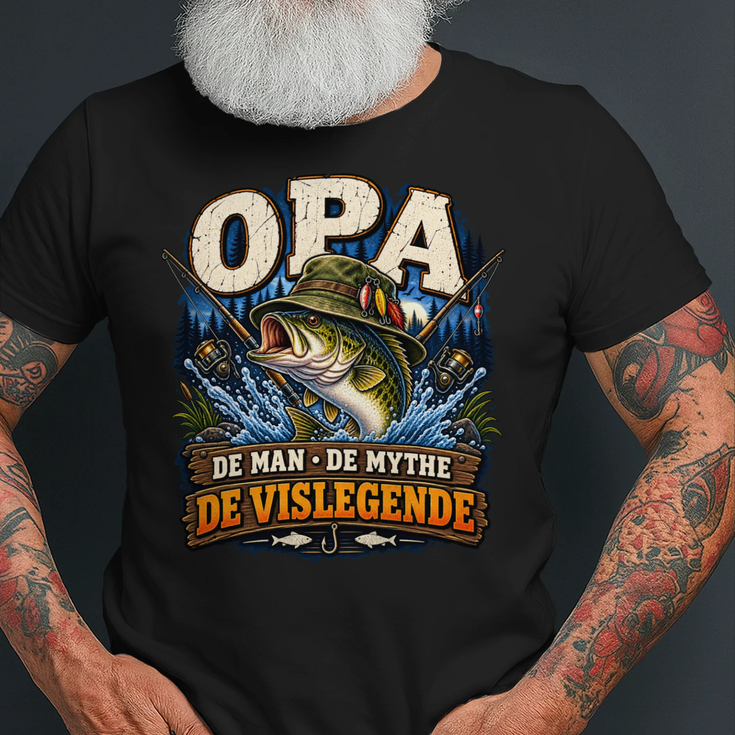 Opa - De Man, De Legende, De Vislegende T-shirt 🎣
