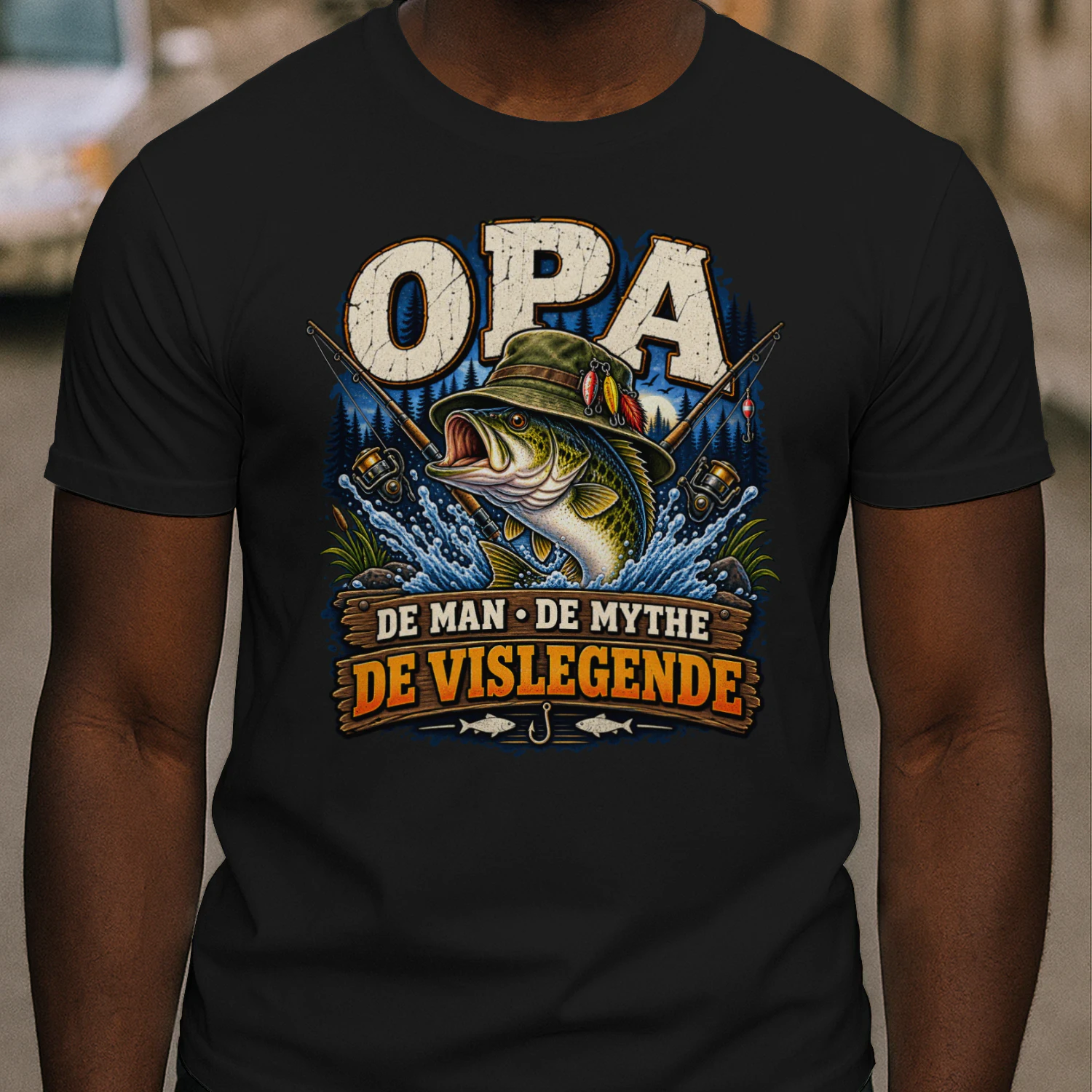 Opa - De Man, De Legende, De Vislegende T-shirt 🎣