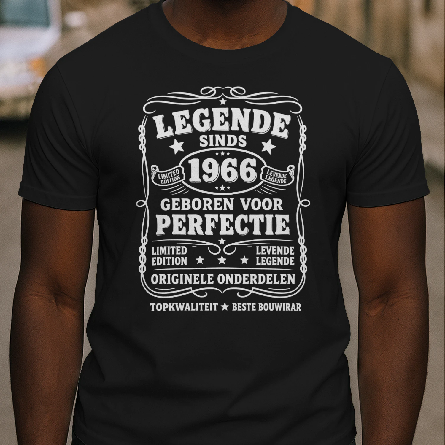 Legende Sinds 1966 – Geboren Voor Perfectie | Verjaardag T-Shirt voor Mannen & Vrouwen