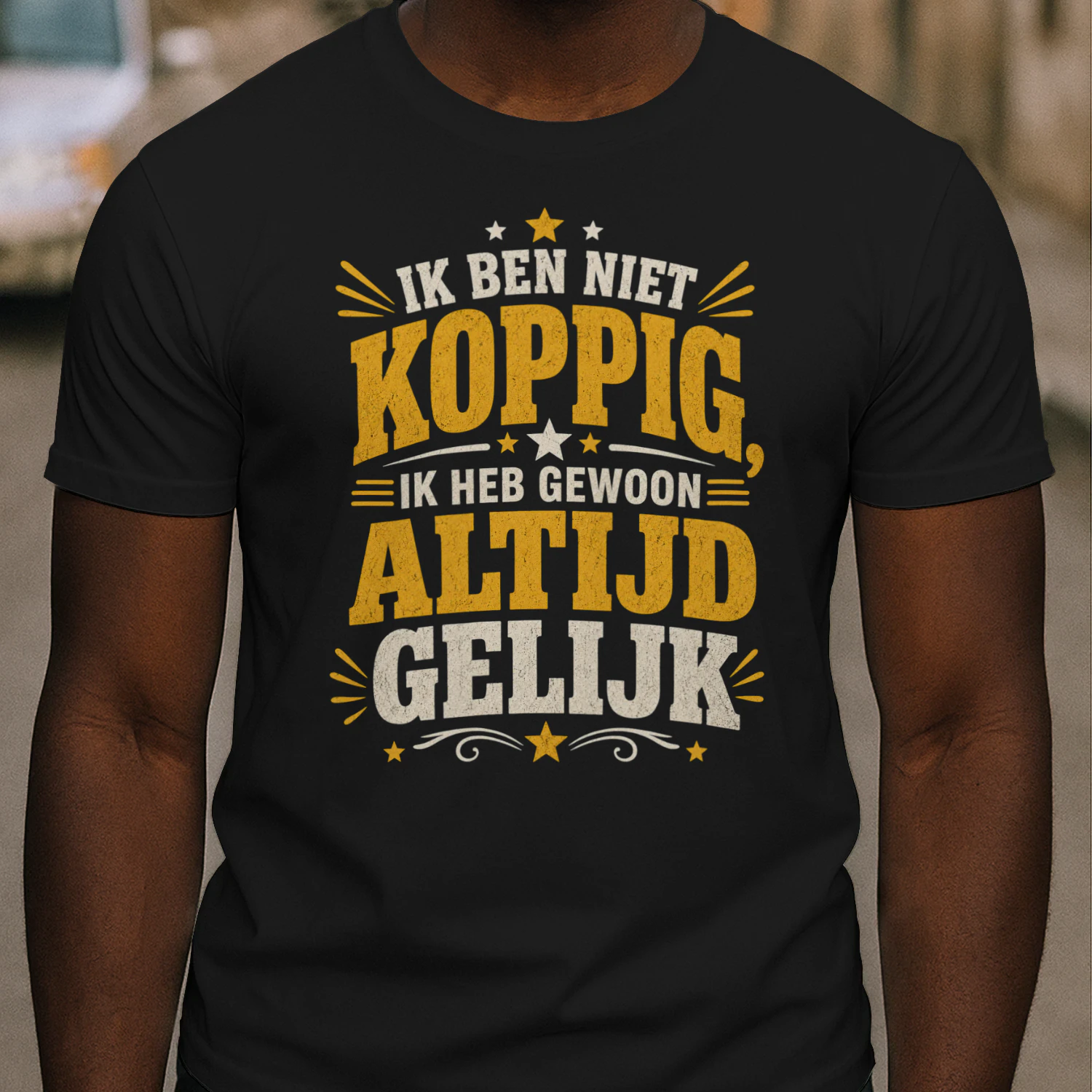 Ik Ben Niet Koppig, Ik Heb Gewoon Altijd Gelijk | Grappig Nederlands T-Shirt