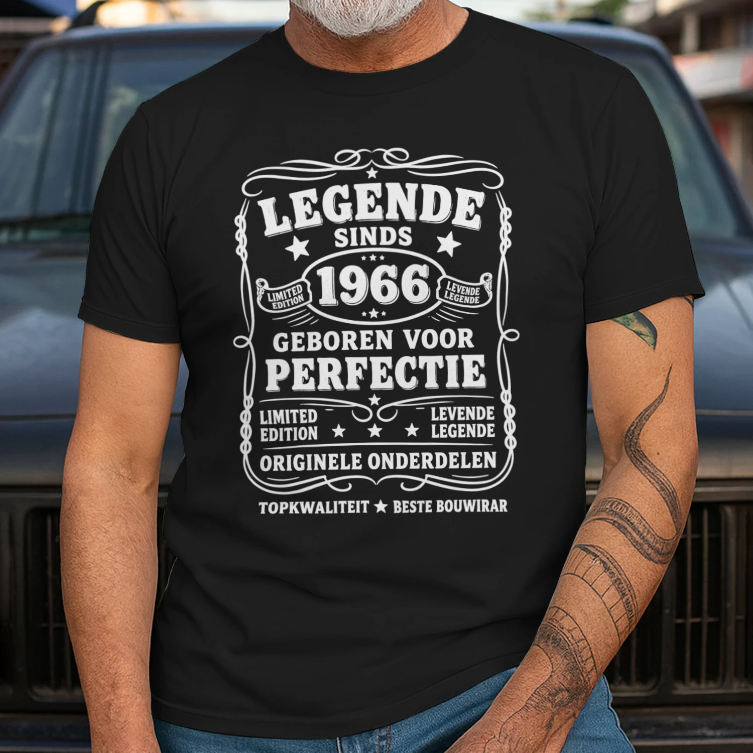 Legende Sinds 1966 – Geboren Voor Perfectie | Verjaardag T-Shirt voor Mannen & Vrouwen