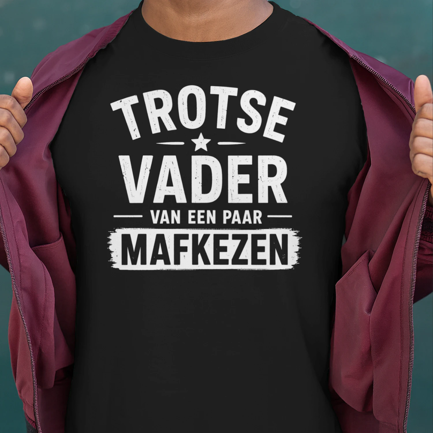 Trotse Vader Van Een Paar Mafkezen | Grappig Vader T-Shirt | Cadeau Voor Papa