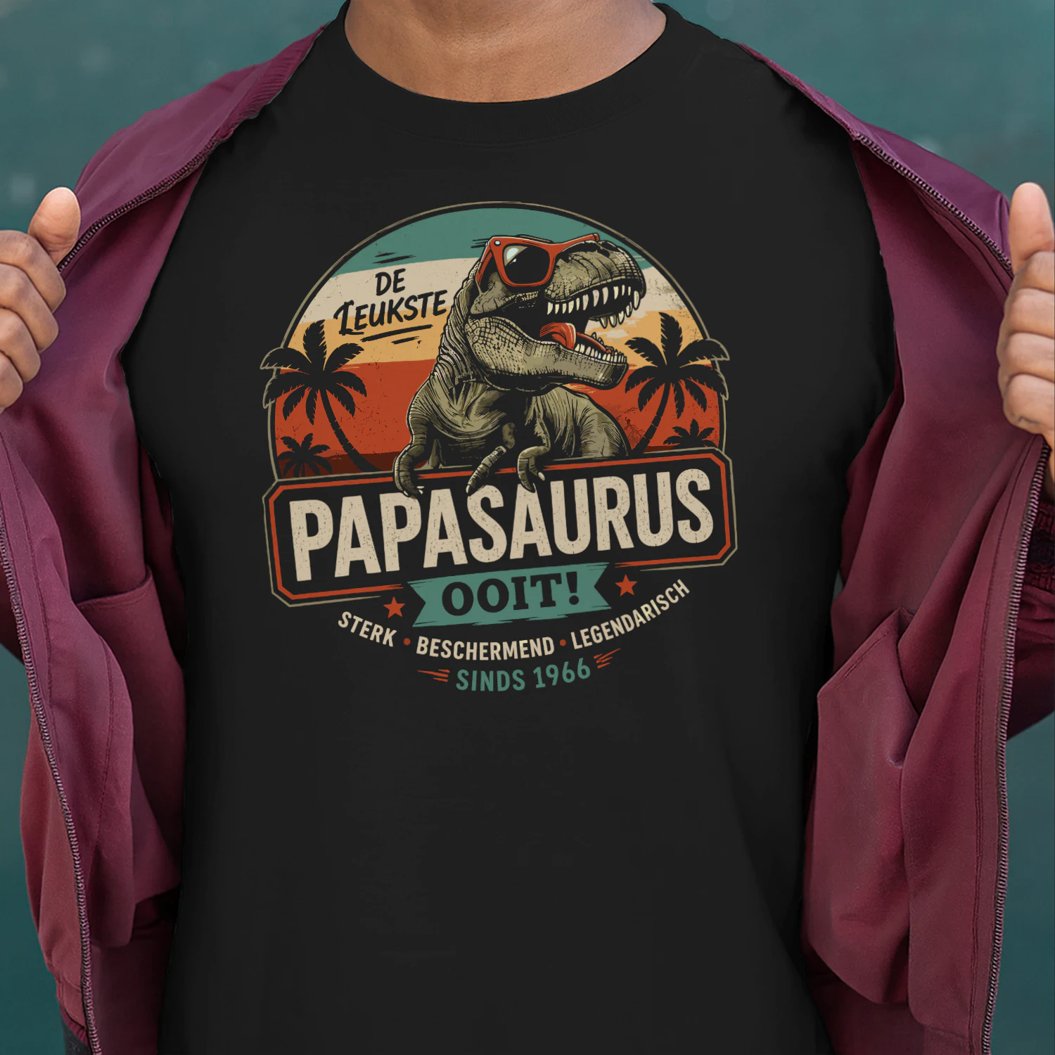 Papasaurus T-Shirt – Grappig Cadeau Voor Papa