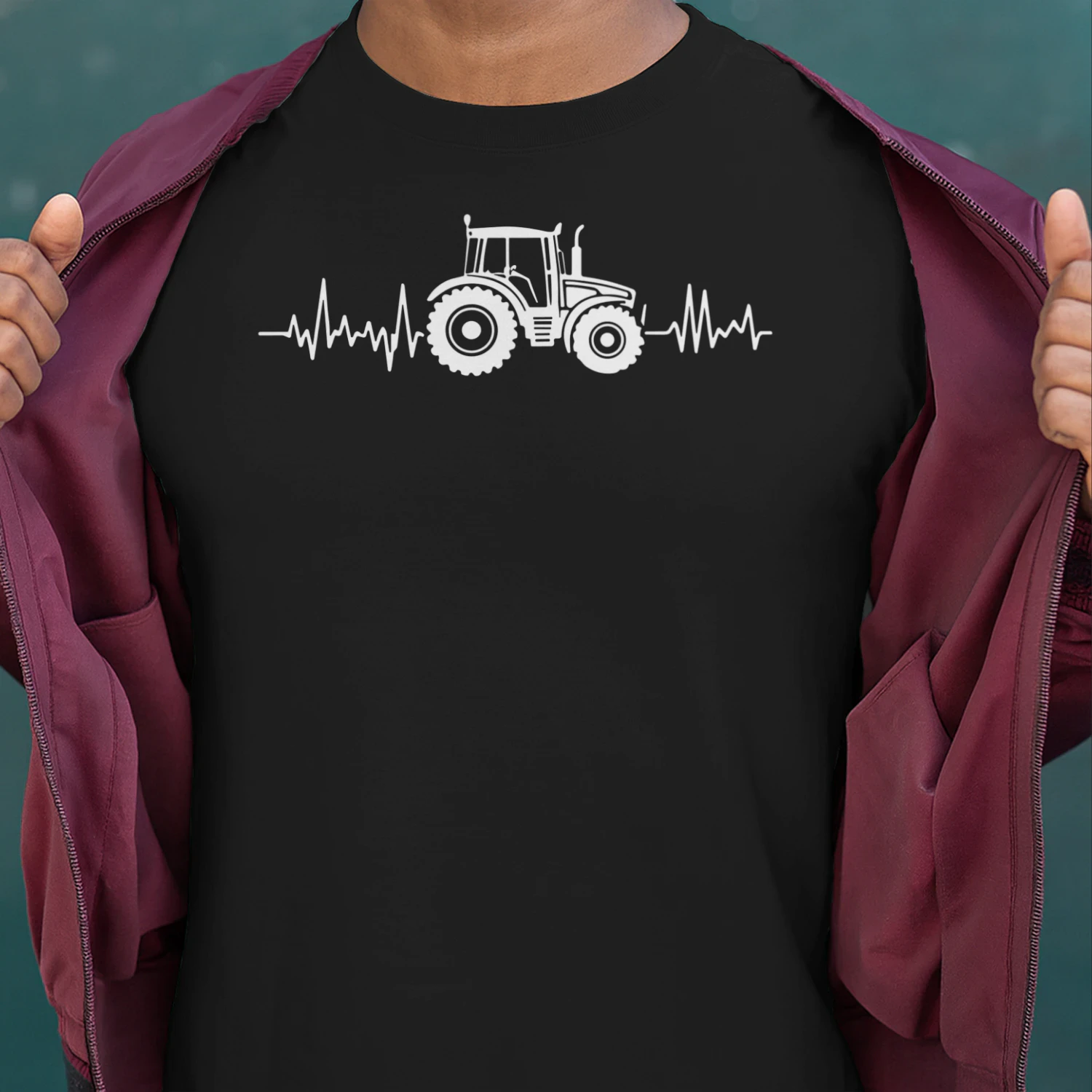 Tractor Hartslag T-Shirt – Perfect voor Tractorliefhebbers en Boeren