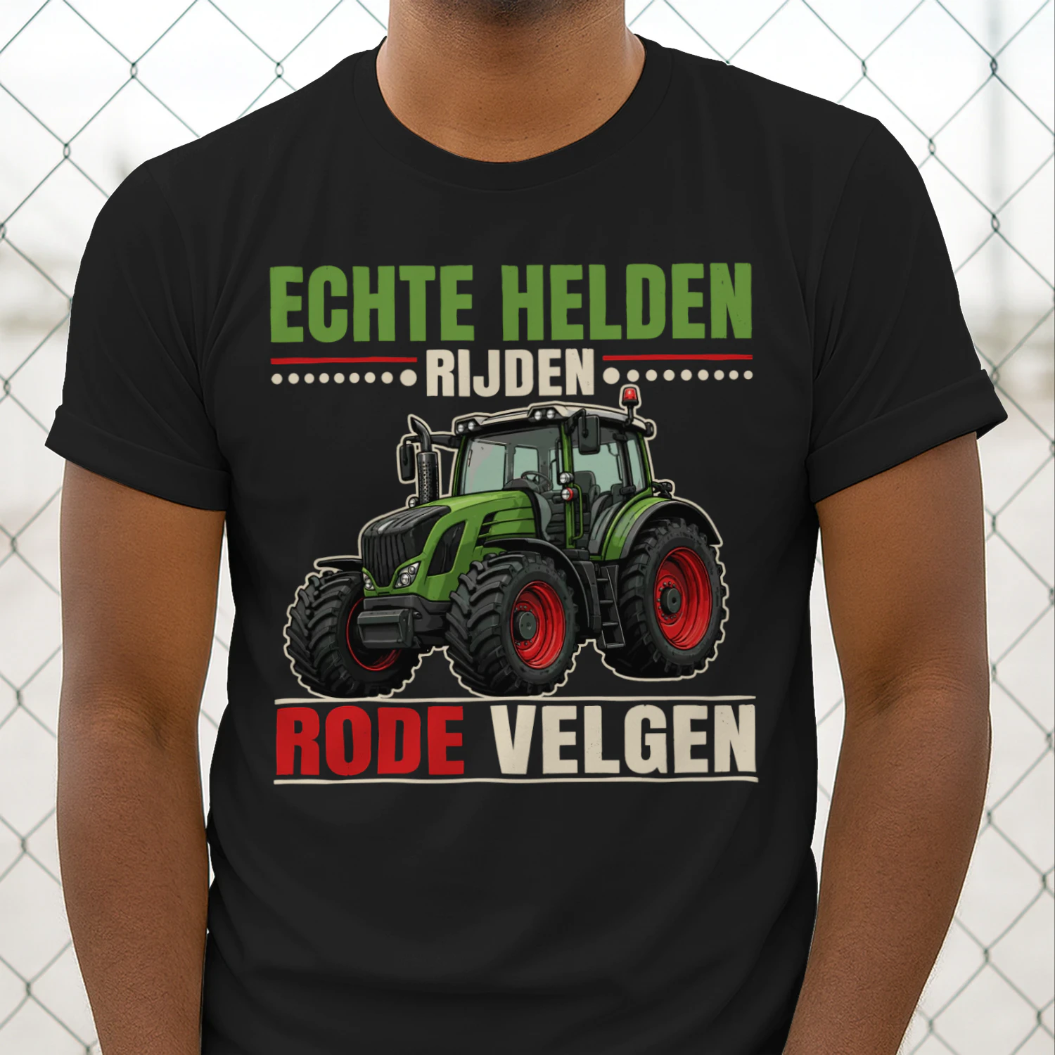 Echte Helden Rijden Rode Velgen T-Shirt – Tractor Shirt voor Boeren en Tractorliefhebbers