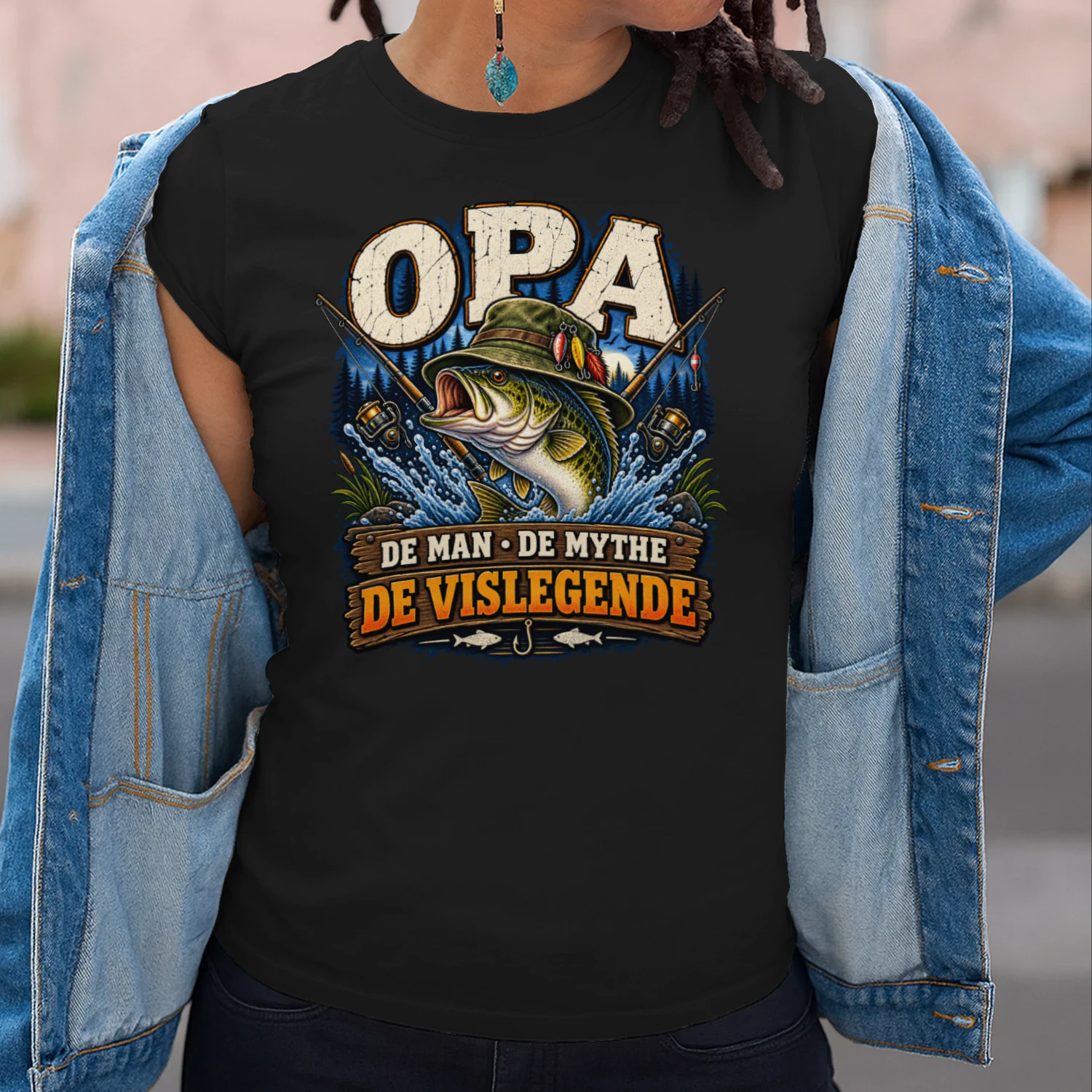 Opa - De Man, De Legende, De Vislegende T-shirt 🎣