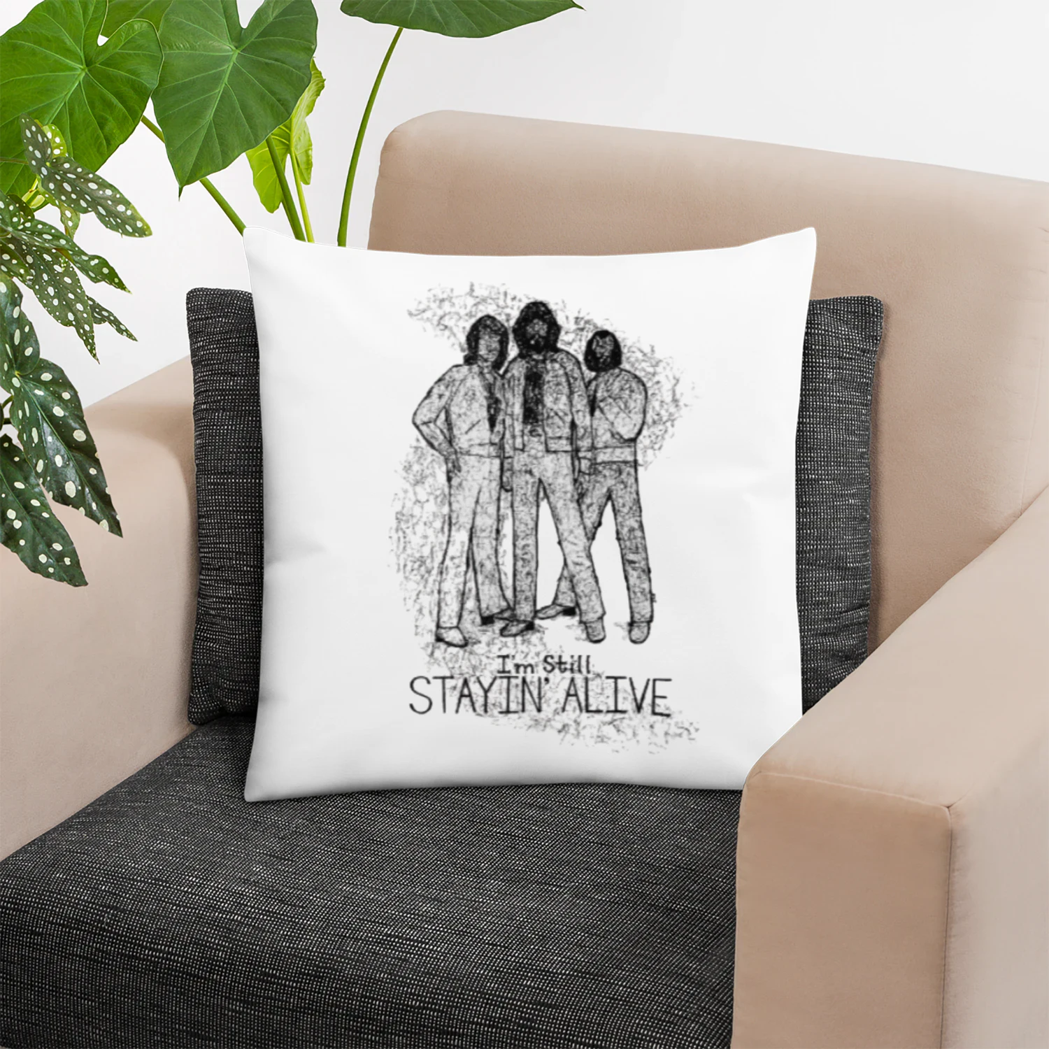  Stayin' Alive Square Polyester Cushion