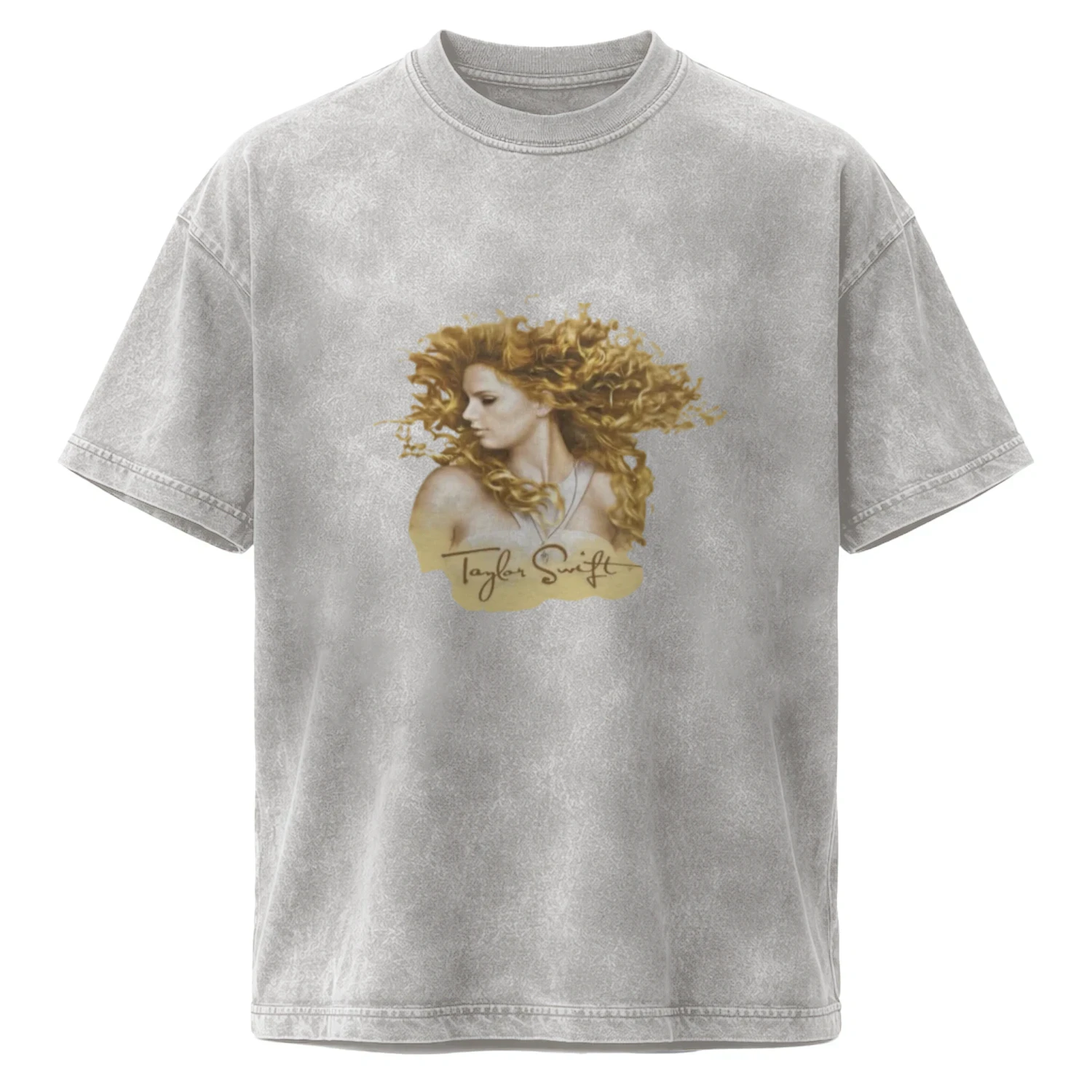 Taylor Swift Acid Washed Crew Neck T-shirt