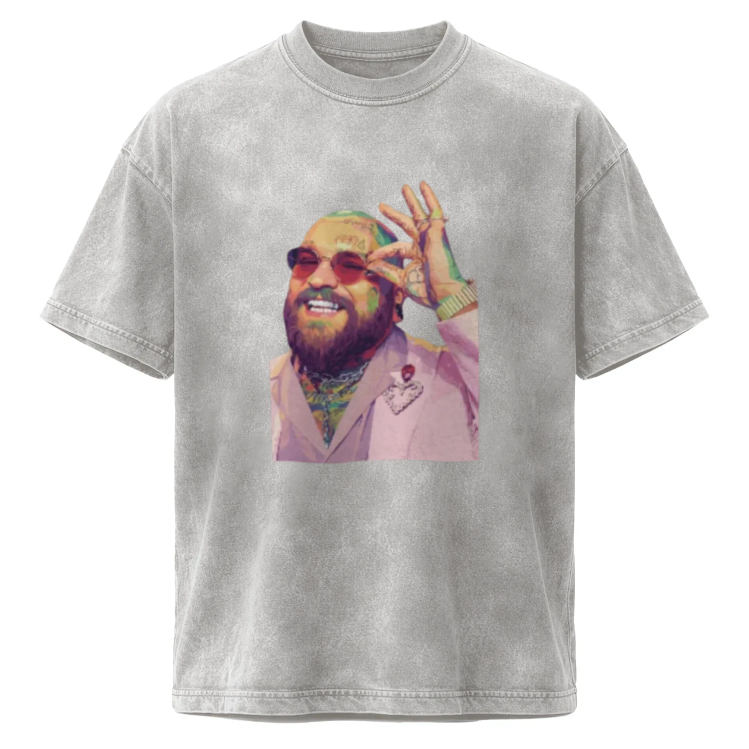 Teddy Swims Acid Washed Crew Neck T-shirt