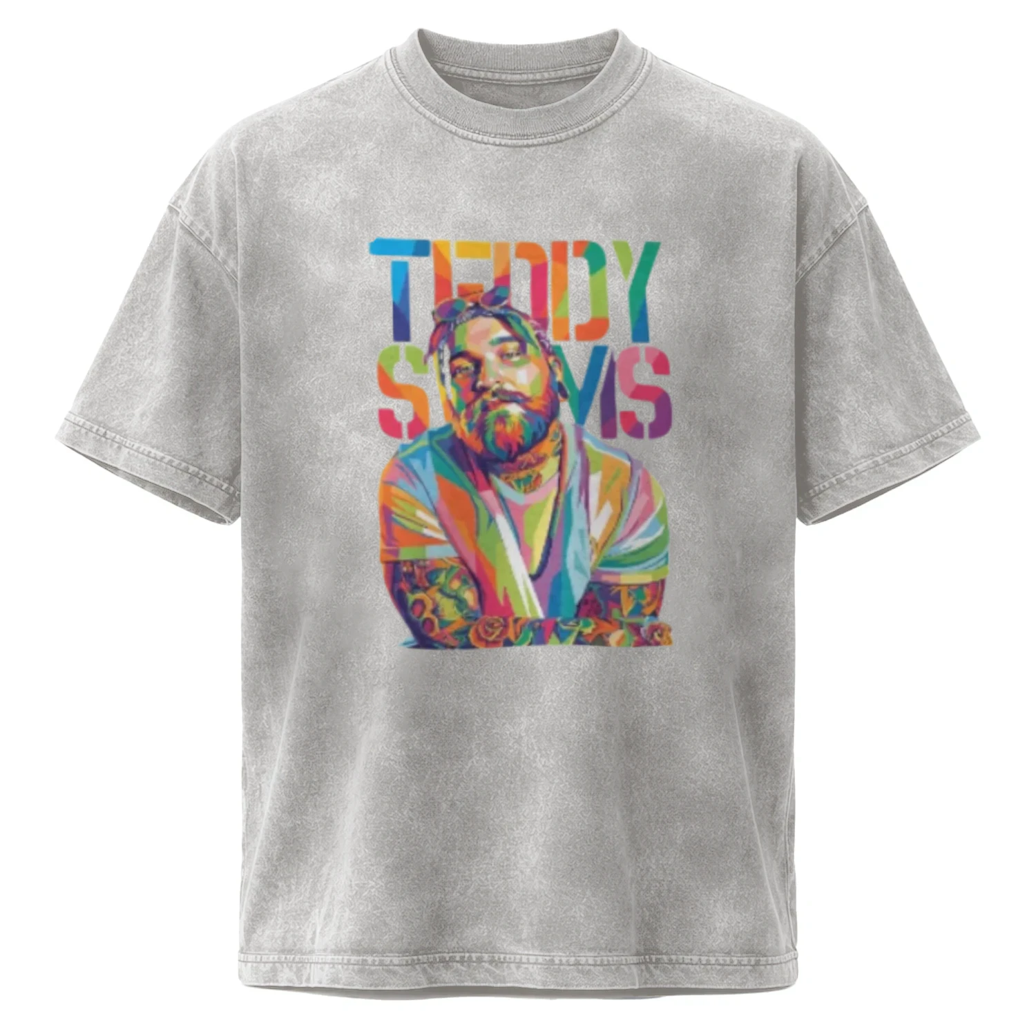 Teddy Swims Acid Washed Crew Neck T-shirt