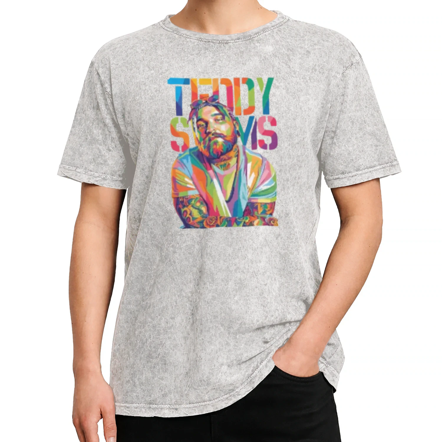 Teddy Swims Acid Washed Crew Neck T-shirt