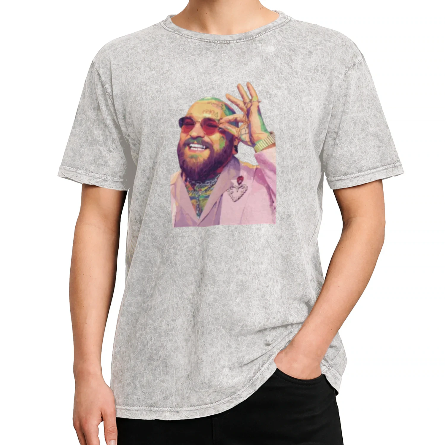 Teddy Swims Acid Washed Crew Neck T-shirt