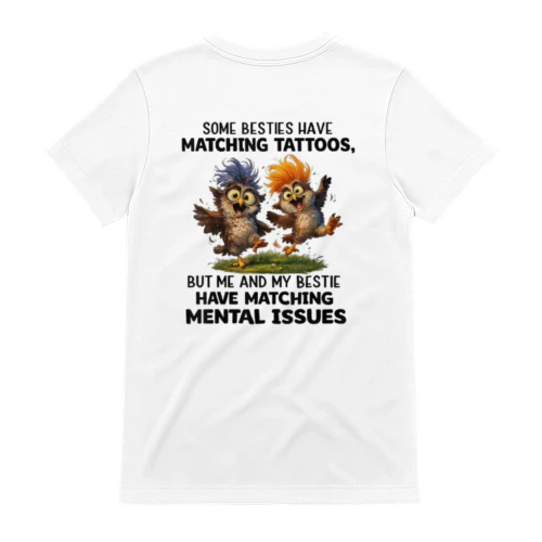 Besties Matching Mental Issues Funny Best Friend Owl 