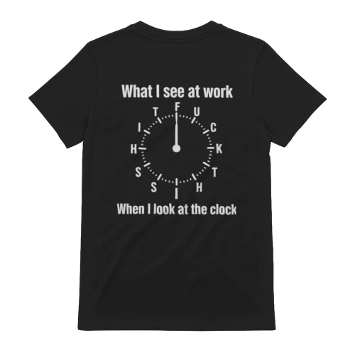 What I see at work TFU C K T Lens When I look at the clock H S 