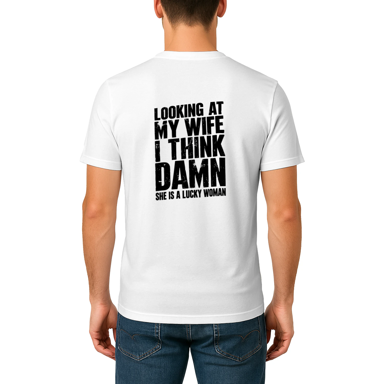 My Wife Is a Lucky Woman – Funny Husband T-Shirt