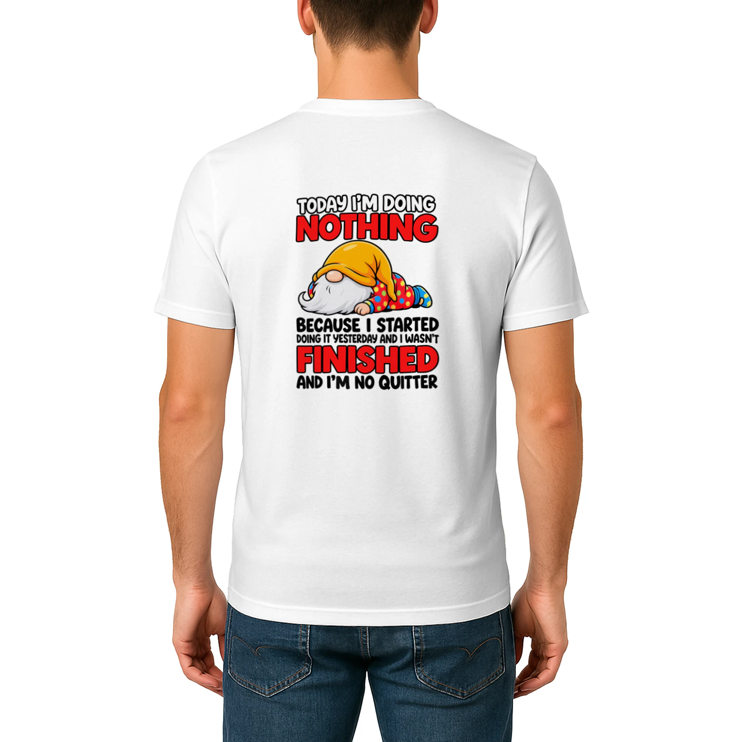 Today I’m Doing Nothing – Funny Lazy Gnome T-Shirt