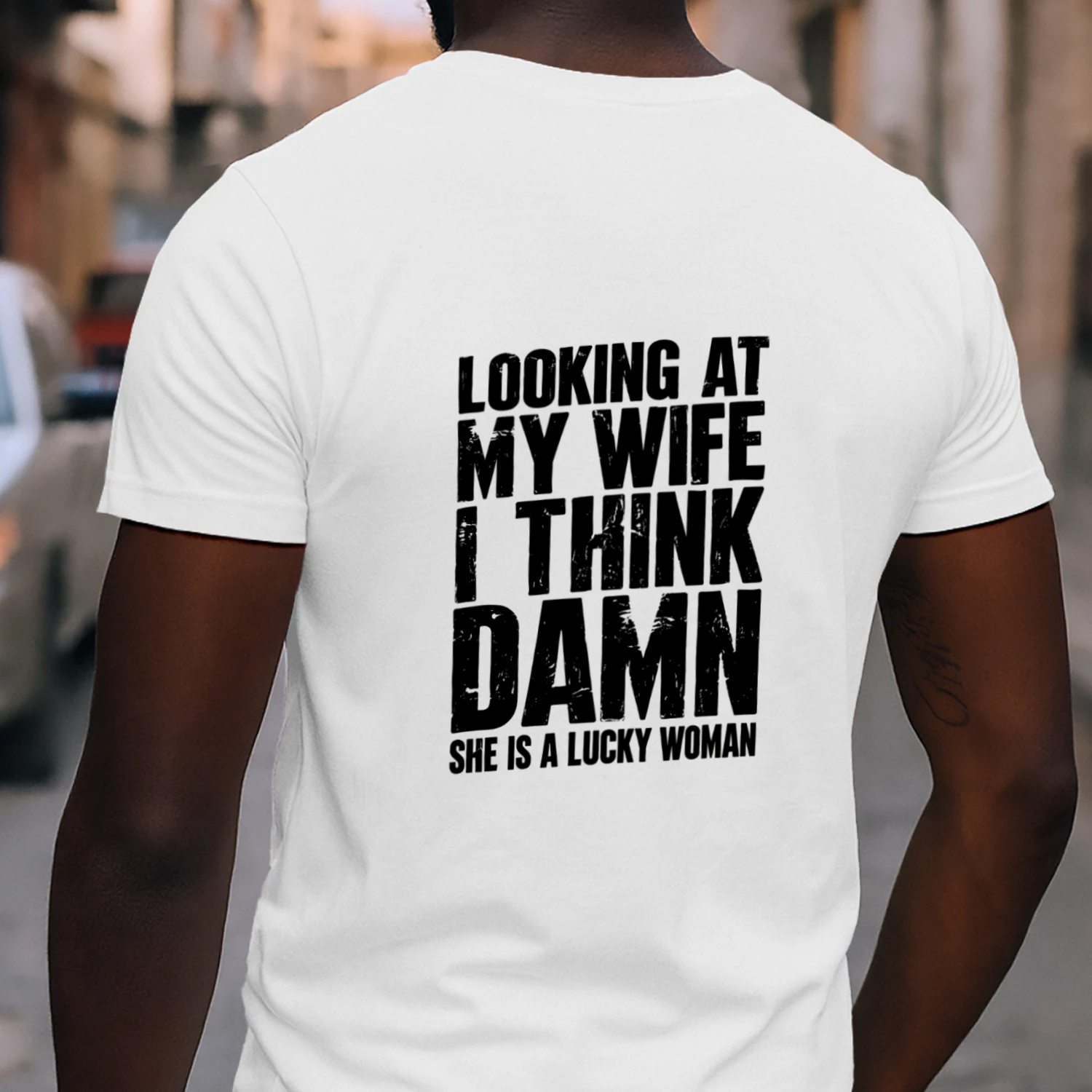 My Wife Is a Lucky Woman – Funny Husband T-Shirt
