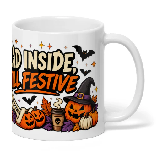 Dead Inside Still Festive Halloween Mug
