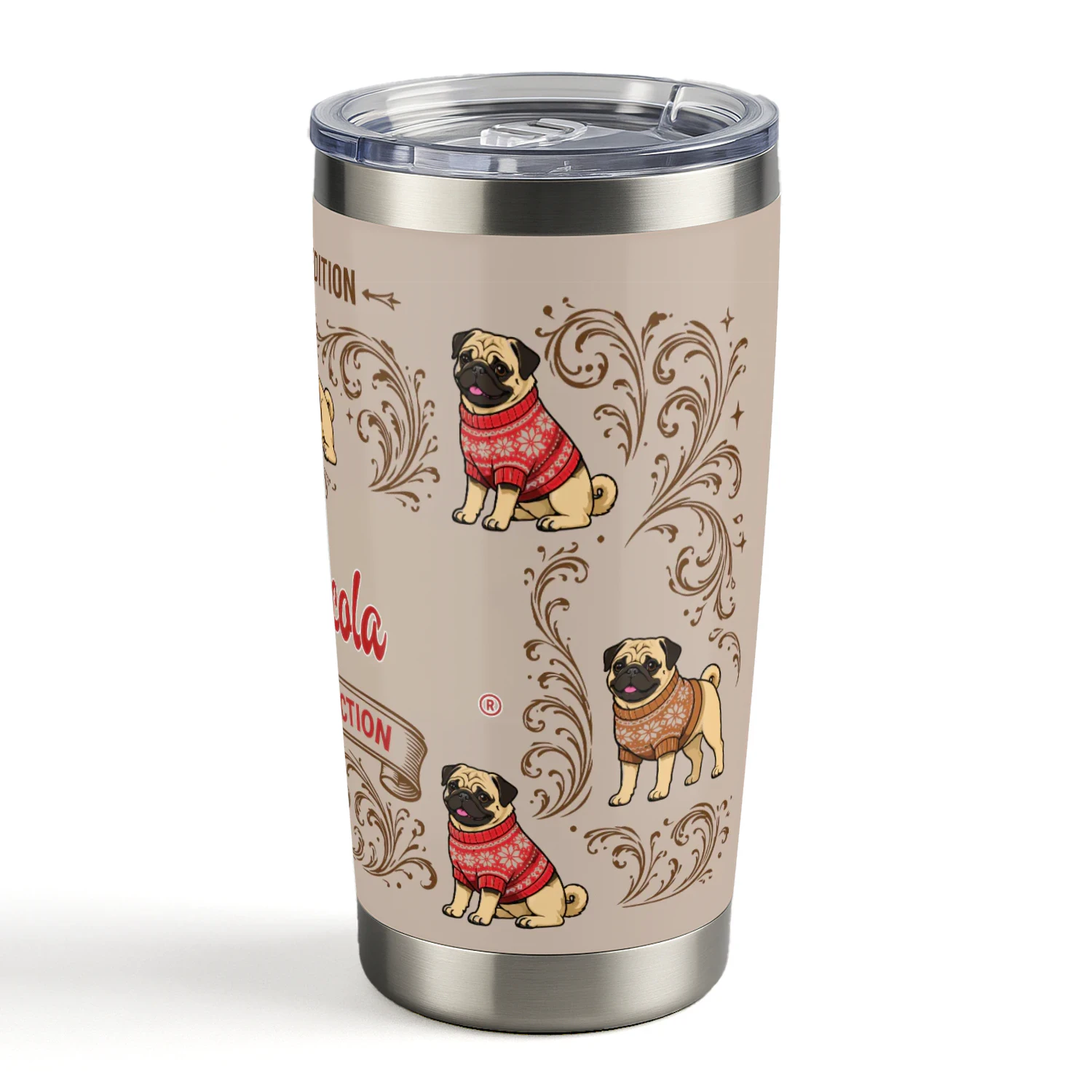 Pug -Cola Tumbler-01
